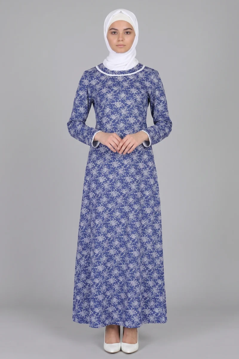 FLORAL OCEAN PRINTED ABAYA