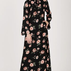 black-peach-geogette-block-abaya-dress