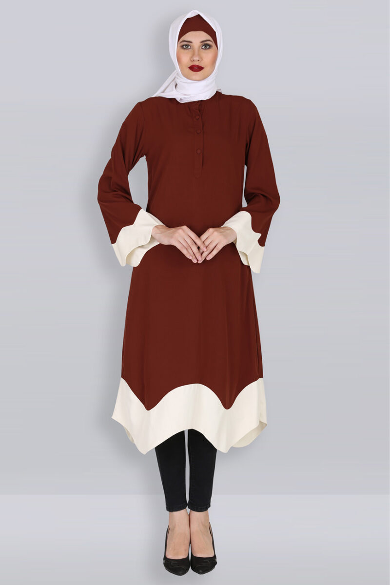 AISHA MODEST MUSLIM TAN KURTI TUNIC