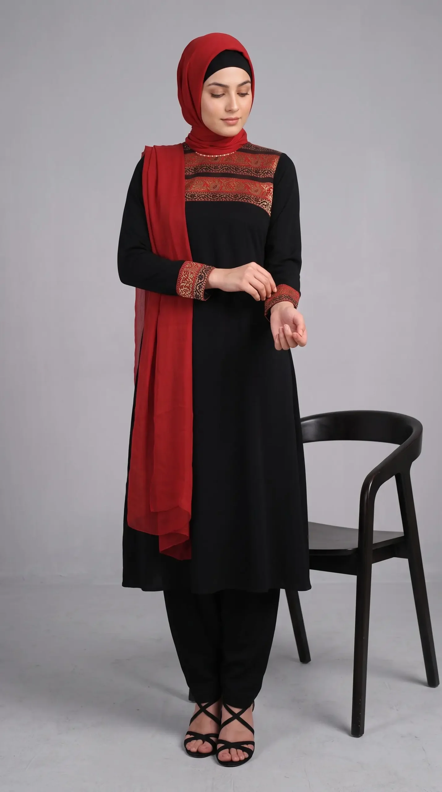 ROYAL ARABIAN DESIGNER SALWAR KAMEEZ SET - Image 2