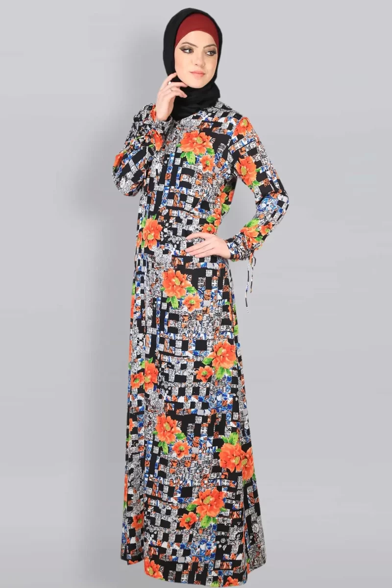 Fashionable Designer Print Abaya