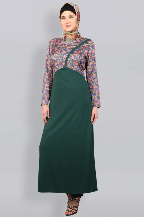 Nazakat Green Knit Abaya