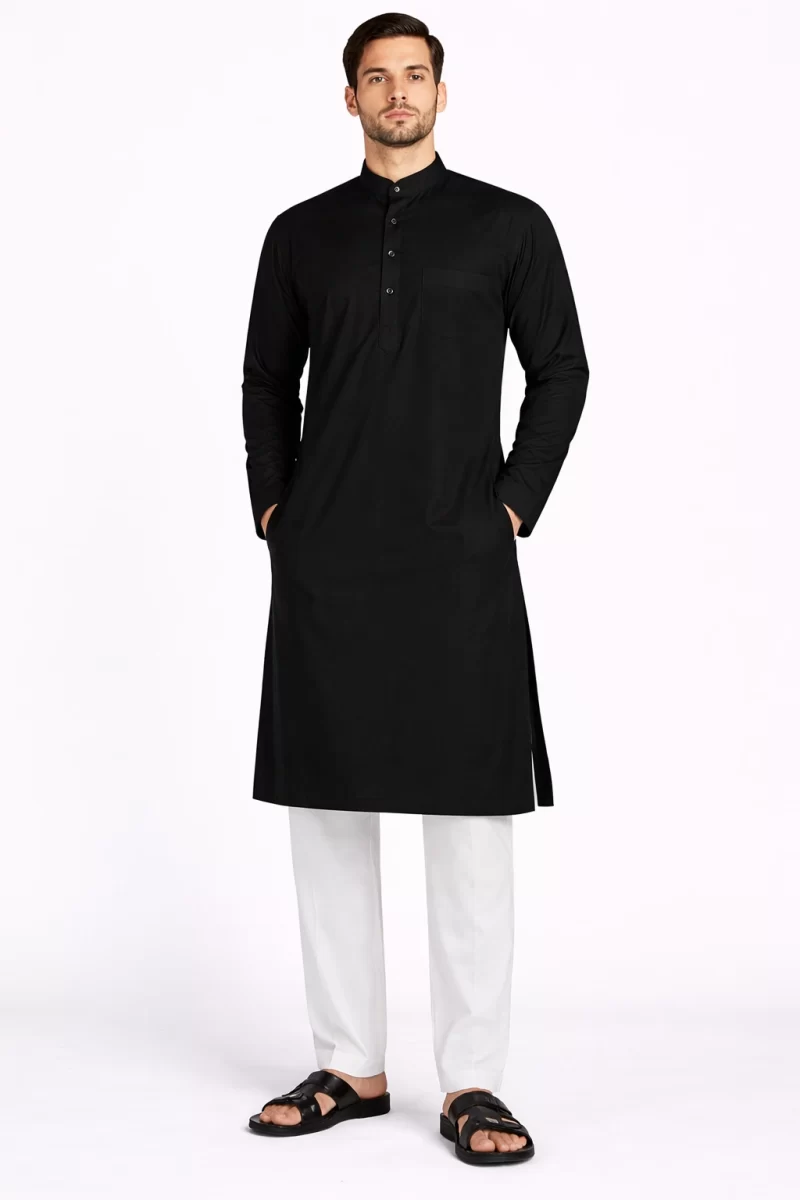 MOSQUE BLACK MENS KURTA