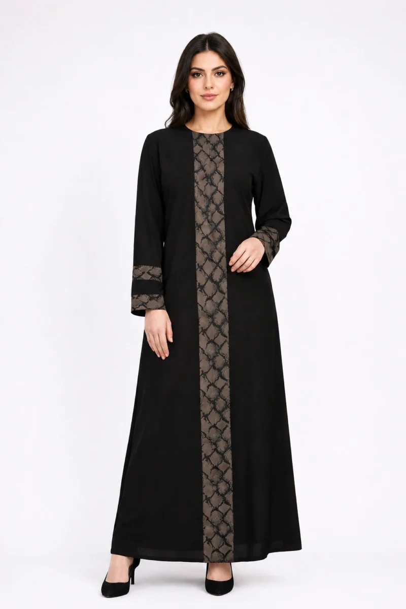 ZOHRA BLACK PRINTED ABAYA