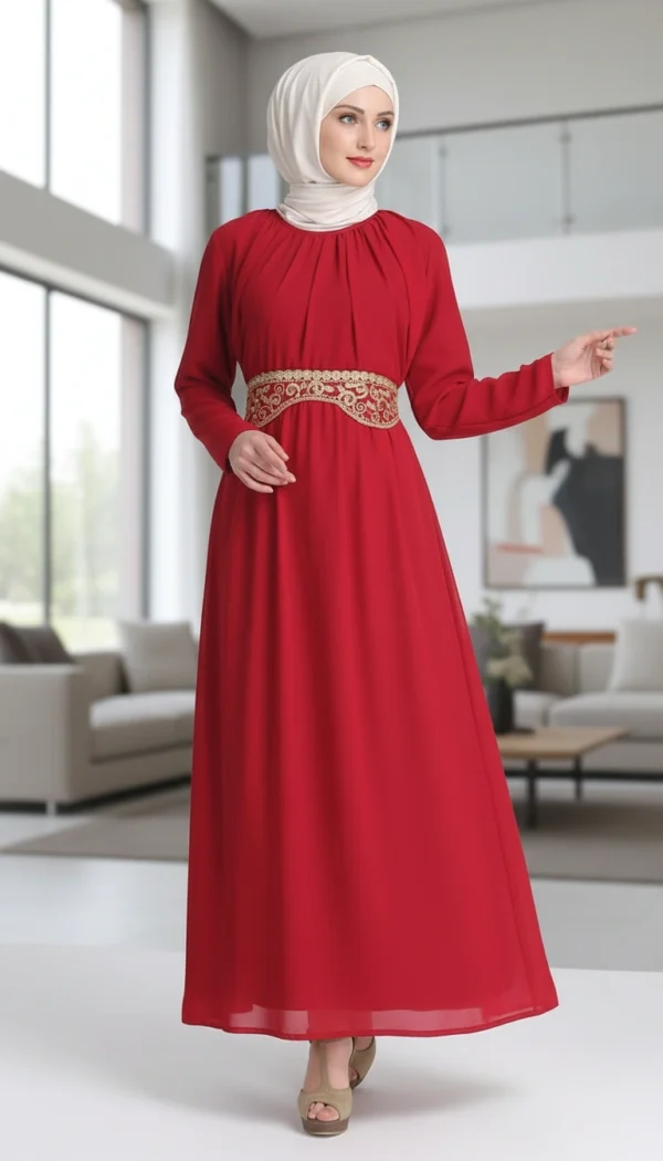 ABEERA ROSE EMBROIDERED EID ABAYA