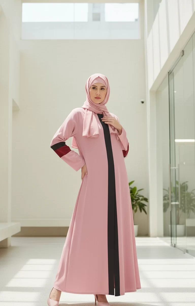 Amelia Open Pink Abaya