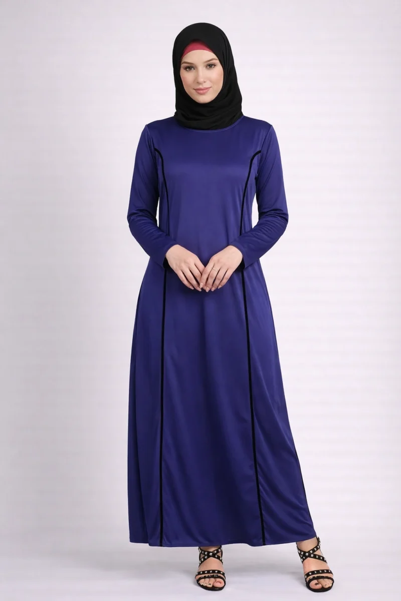BUTTERFLY KNIT ABAYA-PURPLE