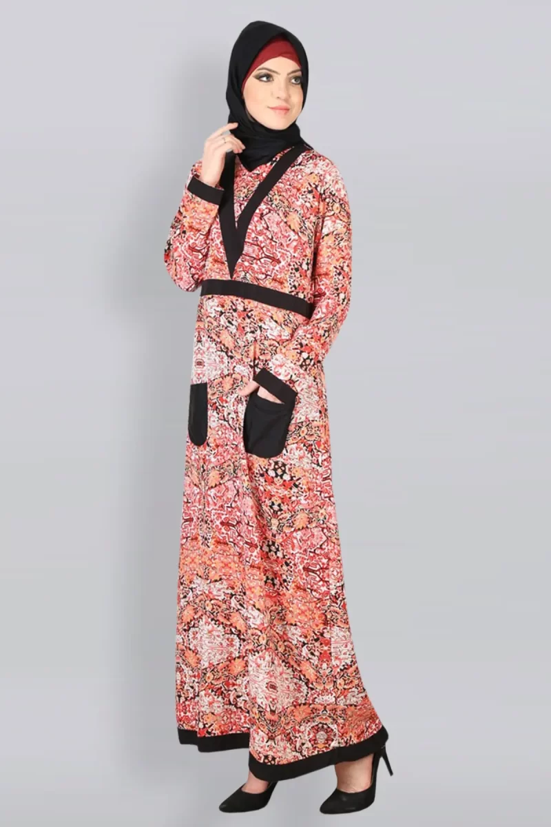 Beautiful-Islamic-Pocket-Printed-Abaya