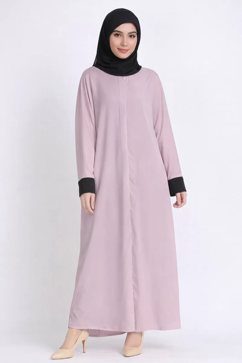 Beige Prayer Head Cover Kaftan Dress