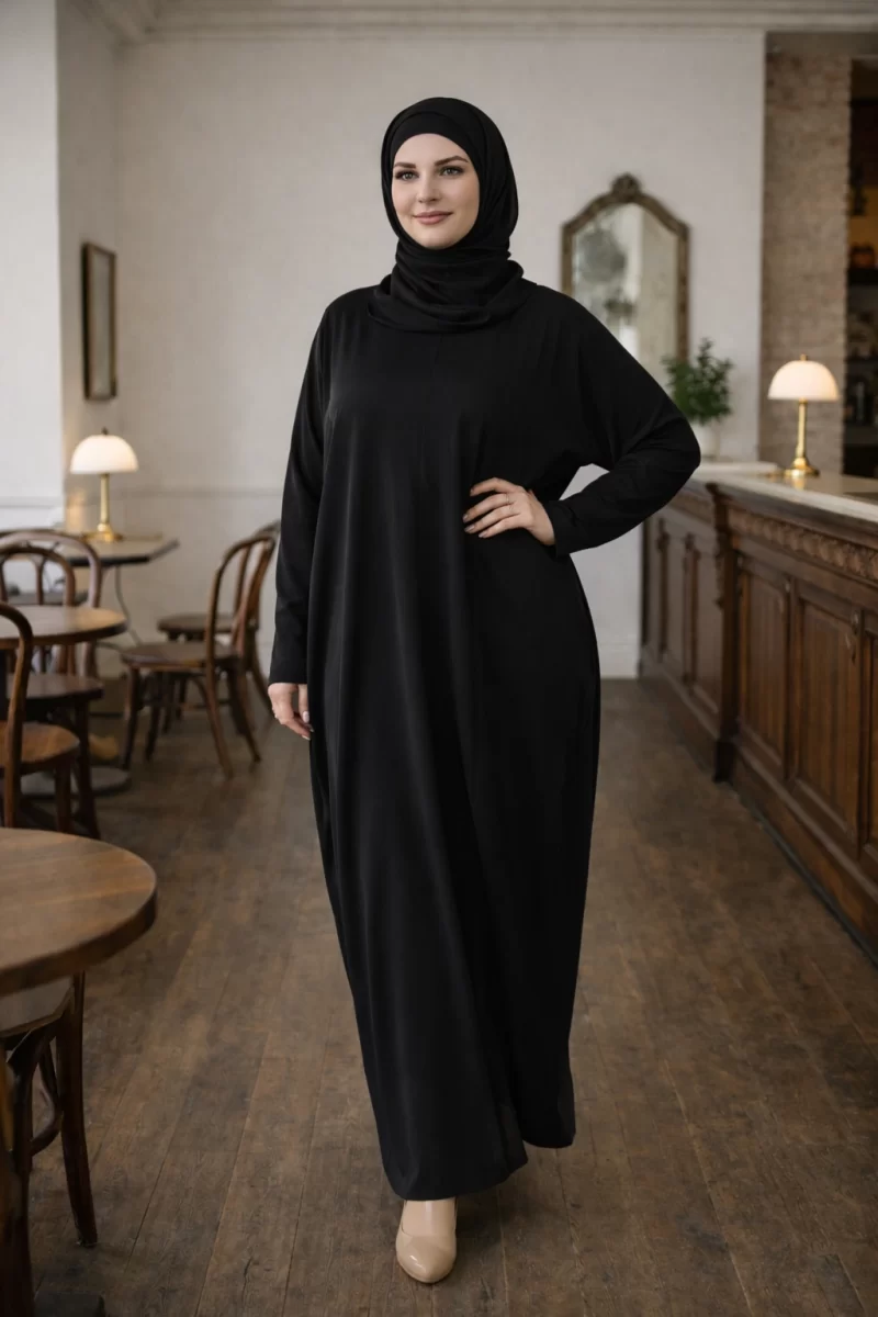 Black Bat-Wings Kaftan Abaya Dress
