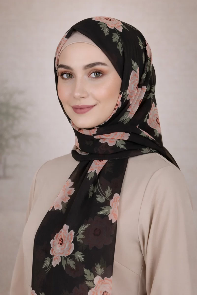 Black Peach Hijab