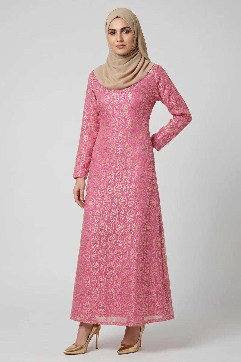 Blossom Silk Net Abaya