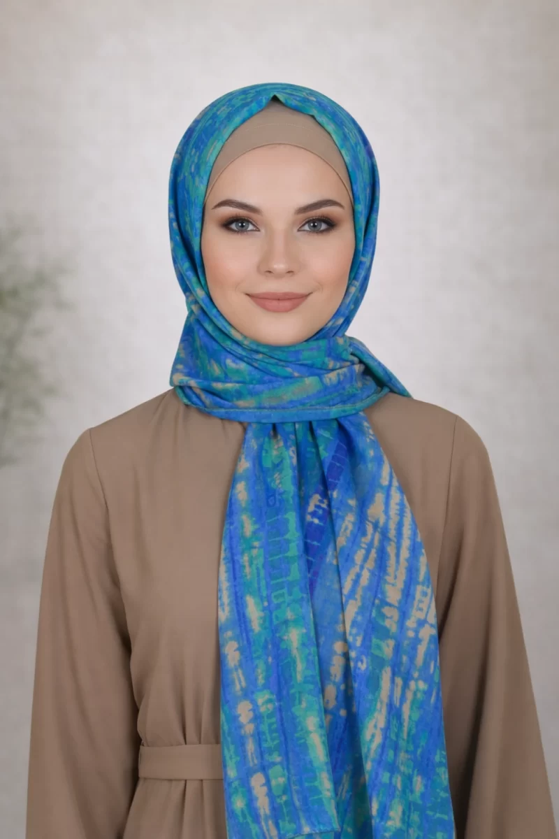 Blue Tie Dye Hijab