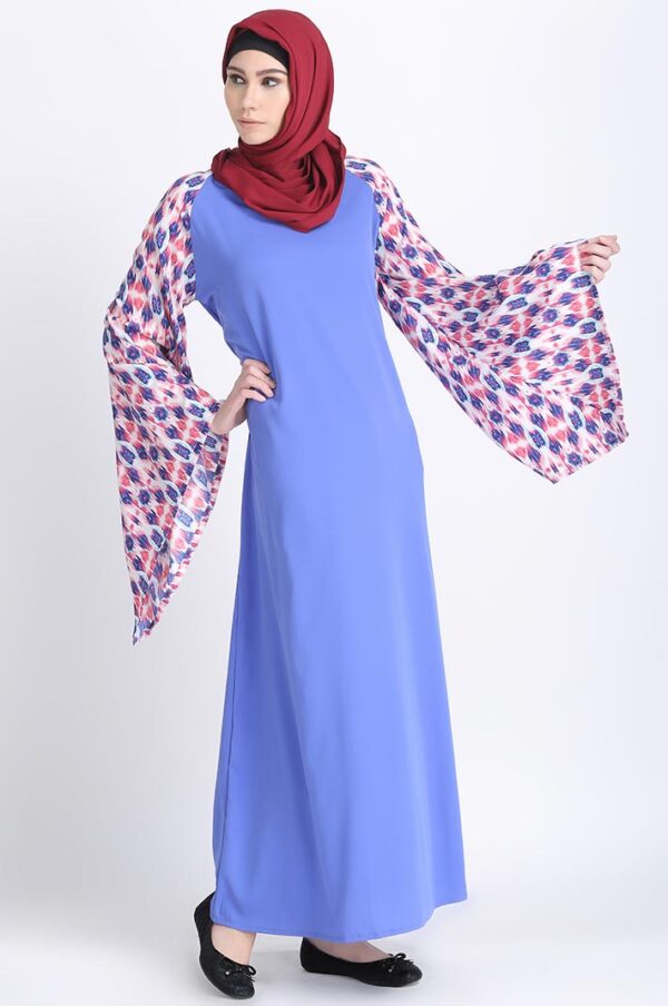 amreen-bell-sleeves-printed-monaco-blue-eid-abaya-dress