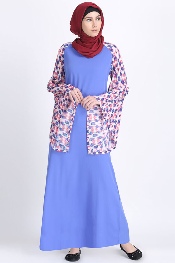 amreen-bell-sleeves-printed-monaco-blue-ramadan-abaya-dress