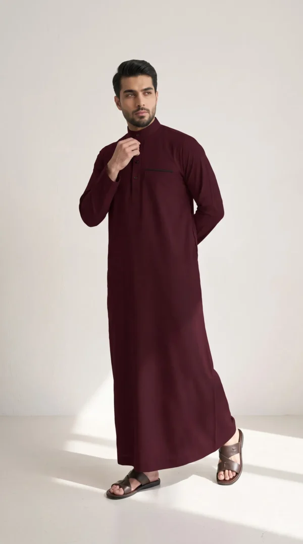 SAUDI ARABIAN THOBES : DEEP WINE