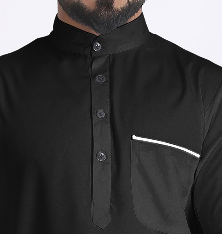 Saudi Arabian Thobes : Black - Modest Islamic clothing Shopping Website