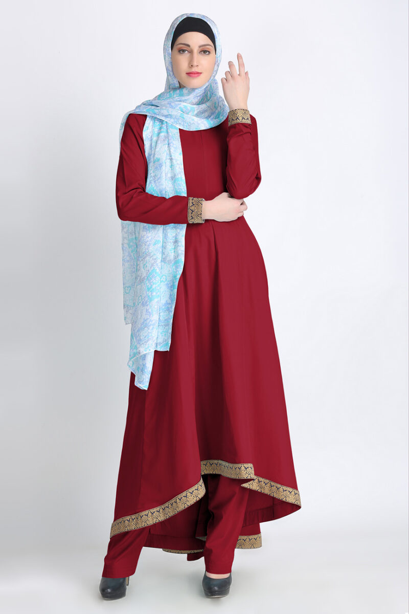 Fariha Eid Shalwar Kameez in Maroon color