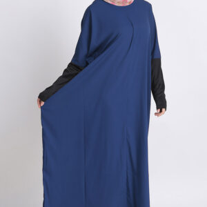 blue-black-bat-wings kaftan-abaya-dress