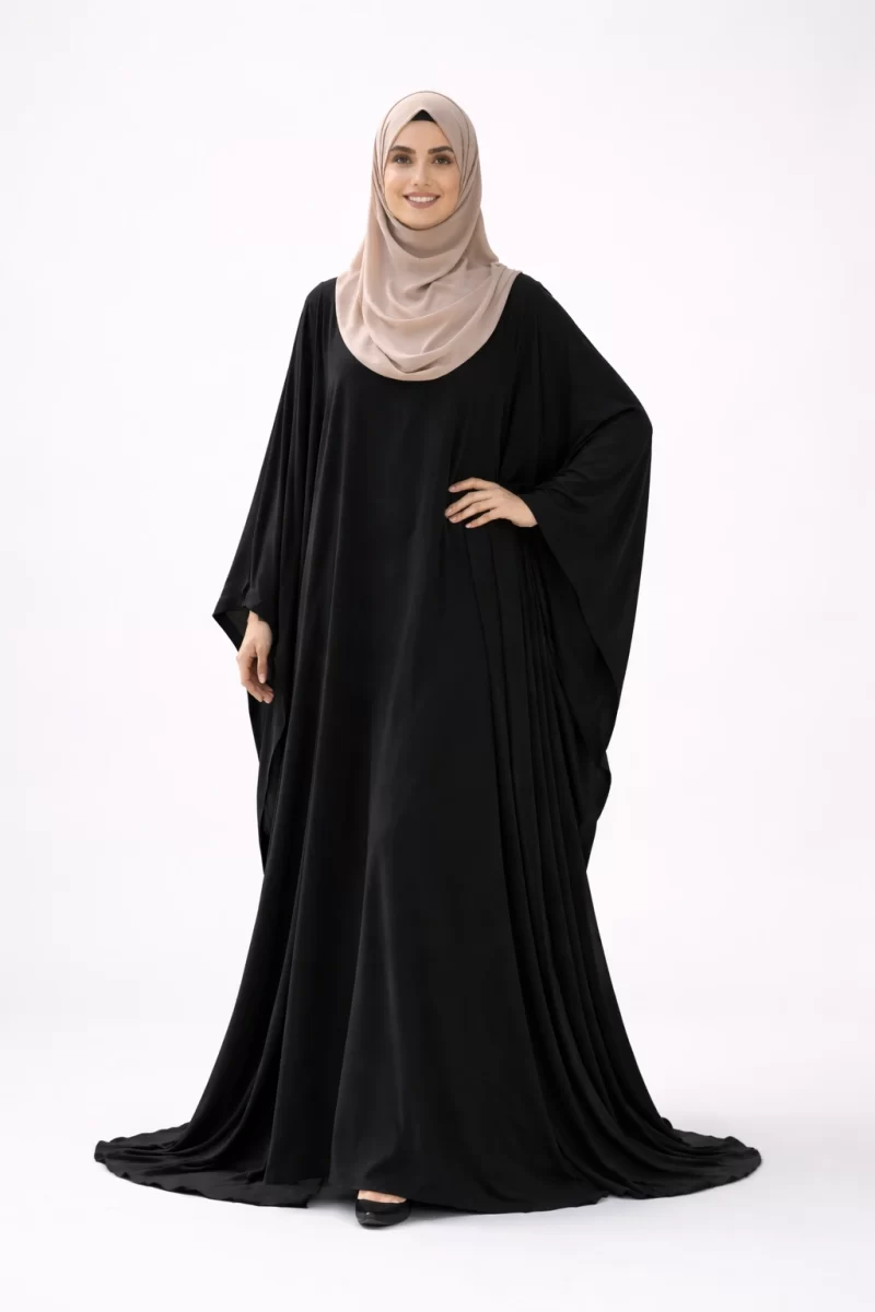 Dubai Style Black Butterfly Kaftan Dress