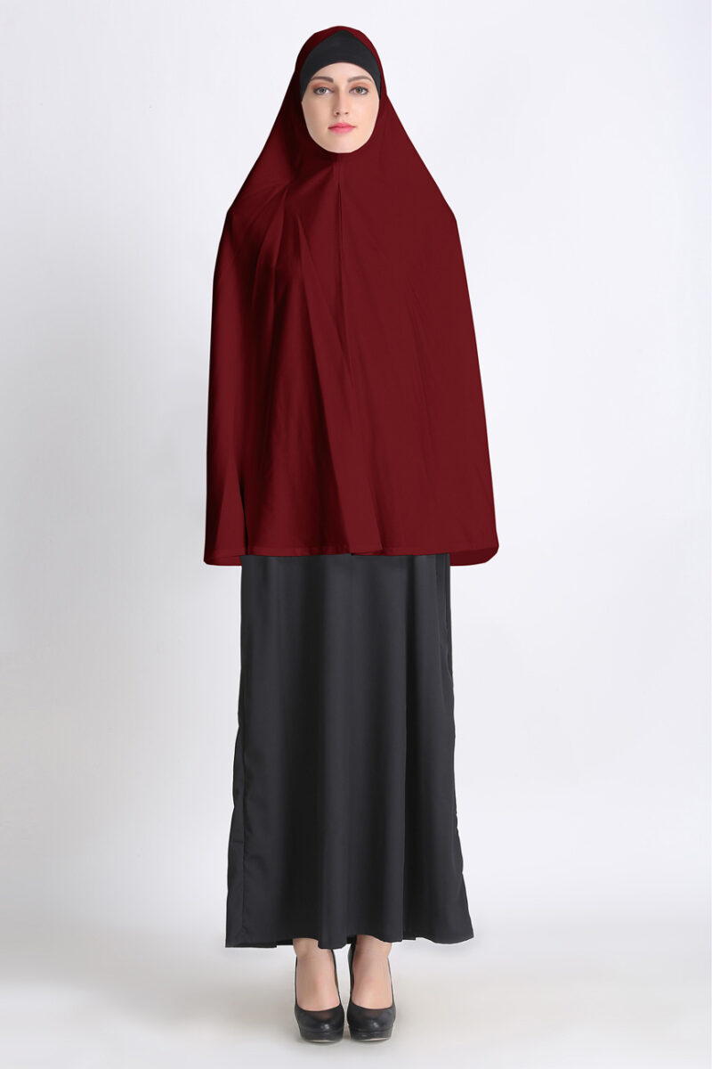 Maroon Namaz Prayer Khimar