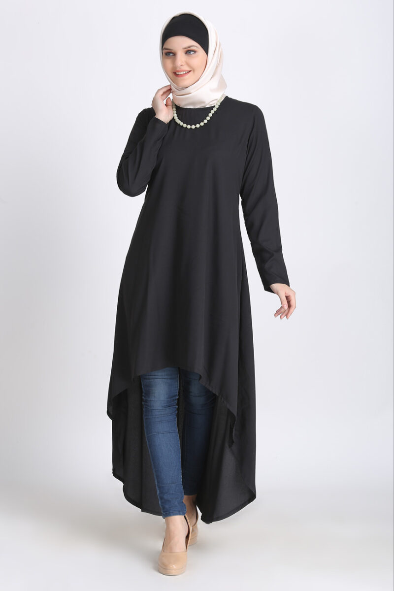 Black Fishtail Tunic