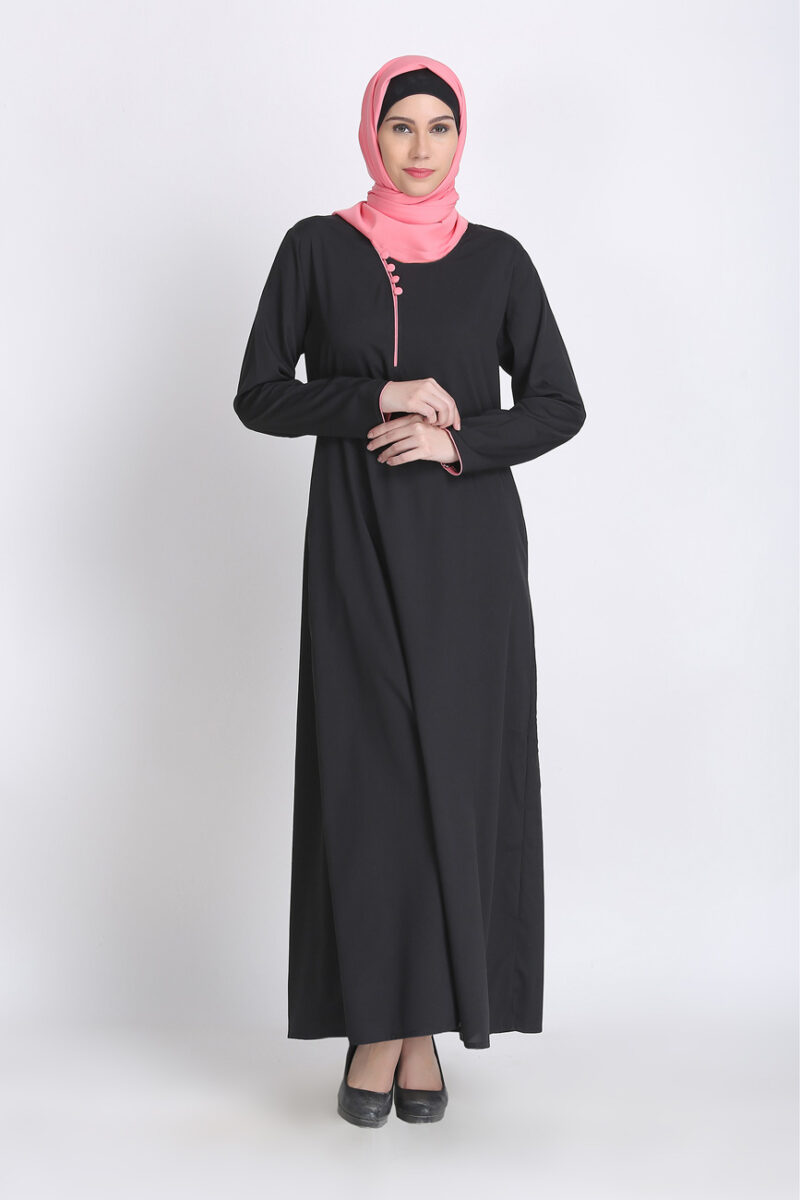 Modest Shoulder Black Abaya