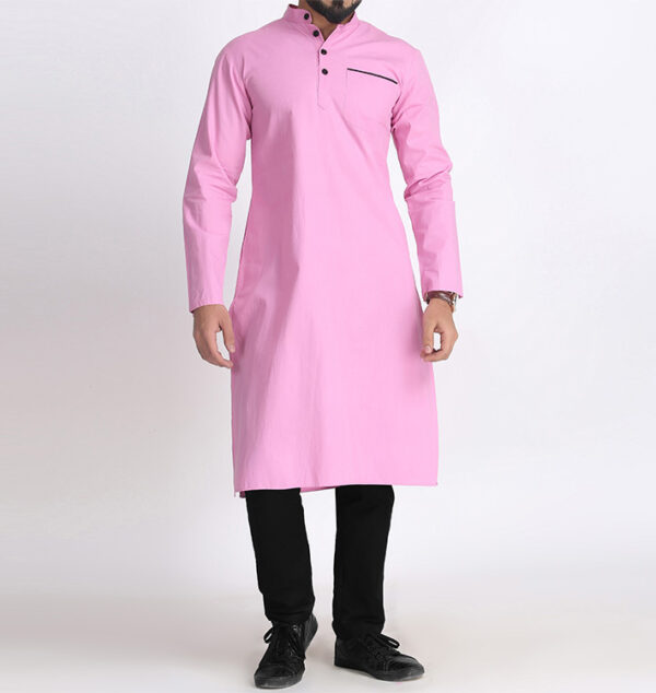 Ibrahim-pink-cotton-mens-eid-kurta