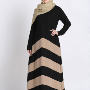 chevron-stripe-sand-black-abaya-maxidress.html