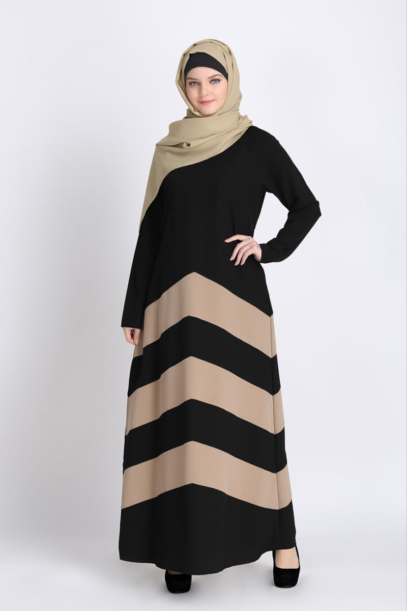 chevron-stripe-sand-black-abaya-maxidress.html
