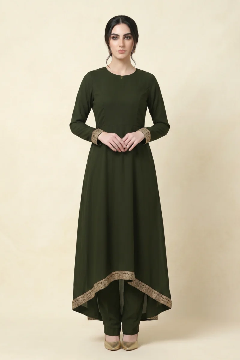 Fariha Eid Shalwar Kameez Olive
