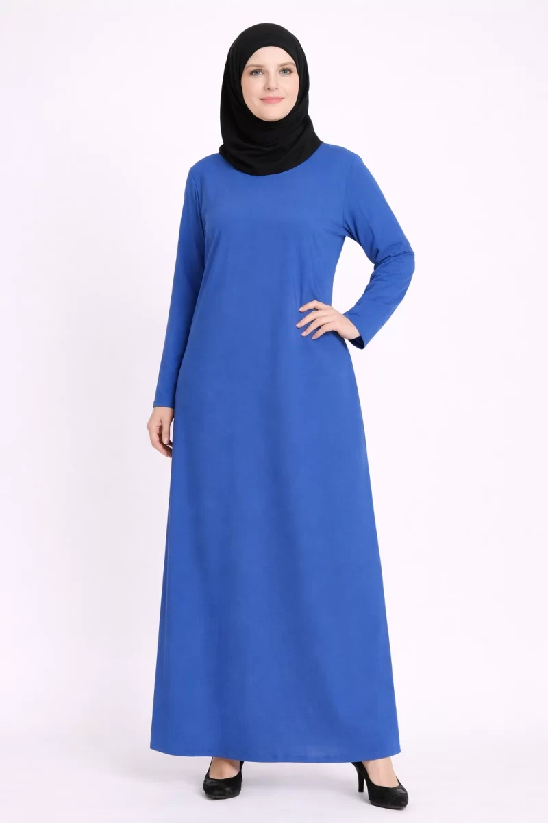 Fatima Azure Blue Cotton Abaya
