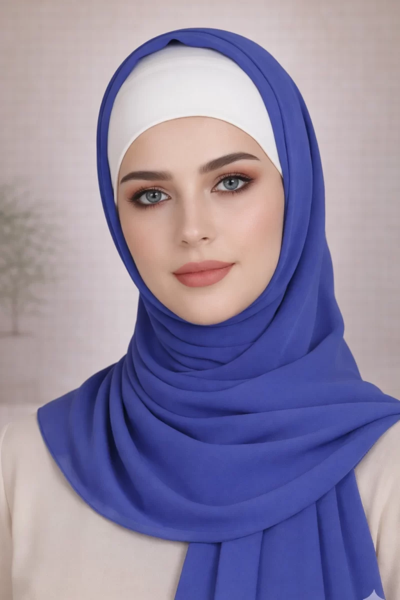 Light Blue Crepe Hijab