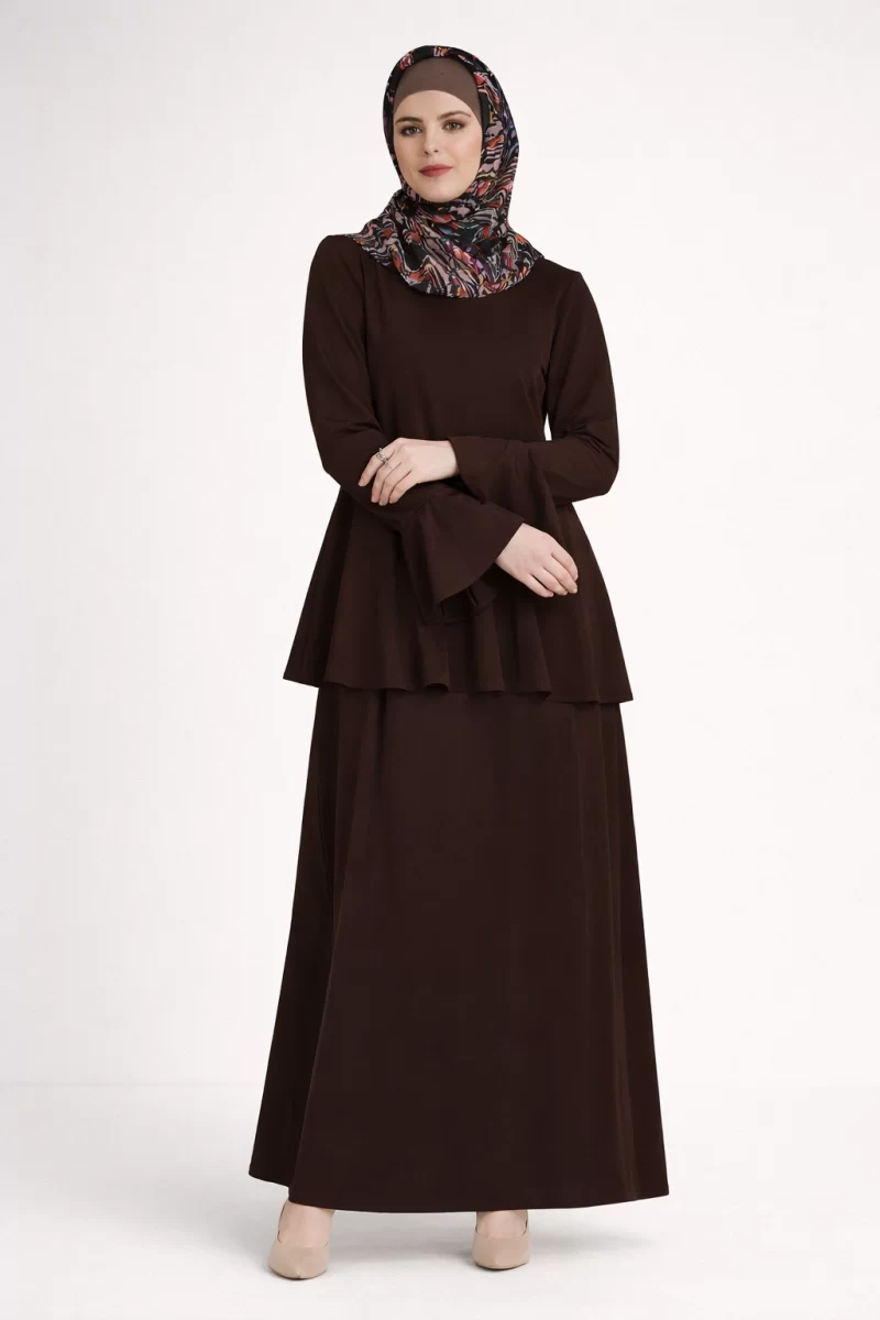 Modern Kurung Indonesian Brown Abaya