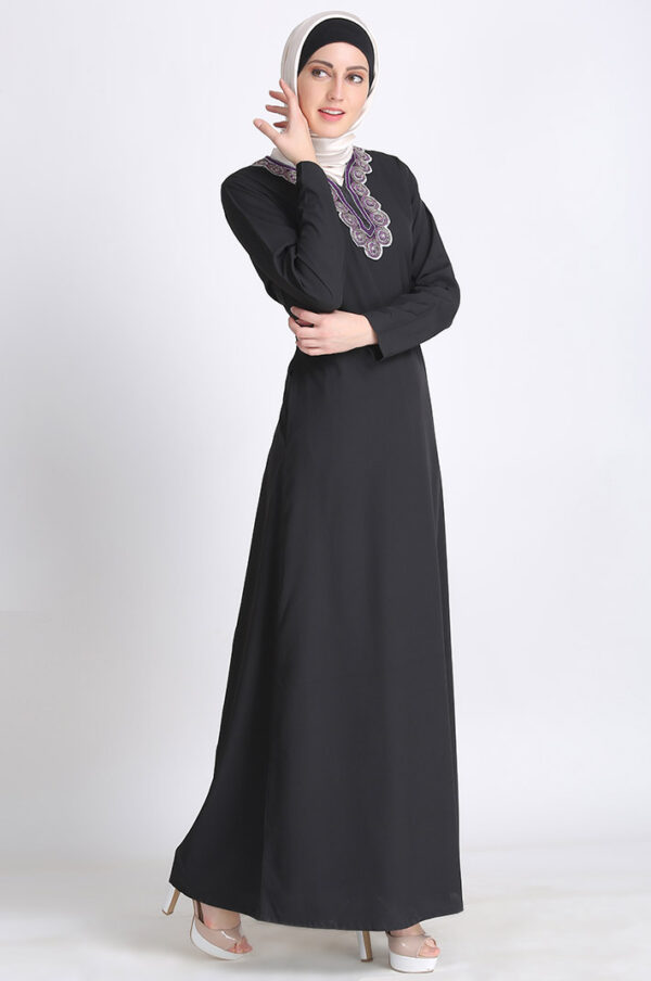 black-purple-neck-embroidery-modest-abaya