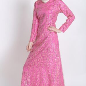 blossom-pink-silk-golden-net-floral-design-eid-abaya-dress