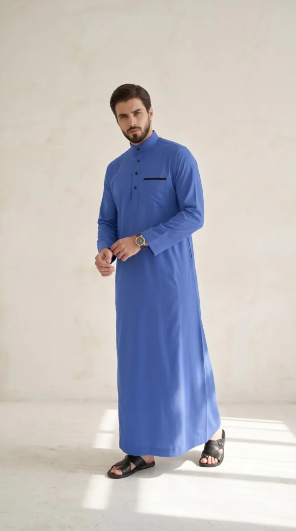 Saudi Arabian Thobes : Monaco Blue