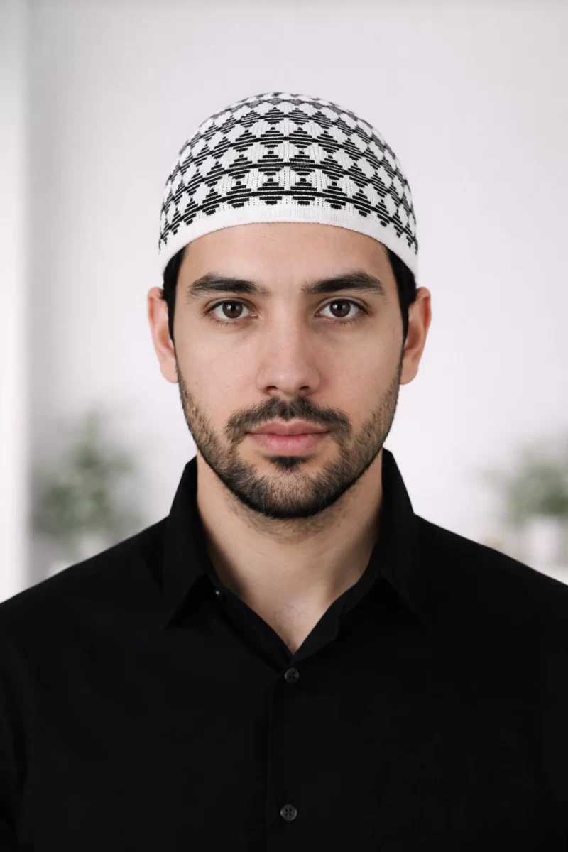 NAMAAZ WHITE PRAYER KUFI