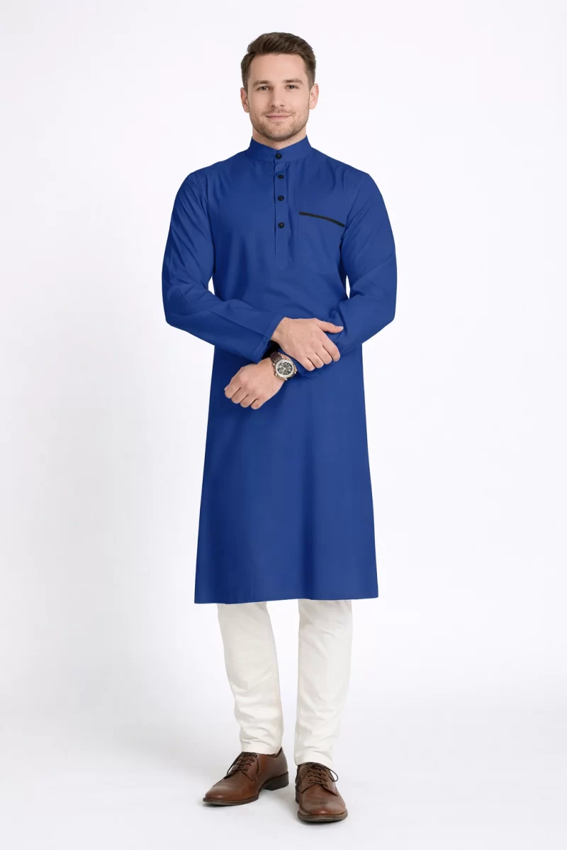 Naseem Mens Ramadan Kurta Royal Blue