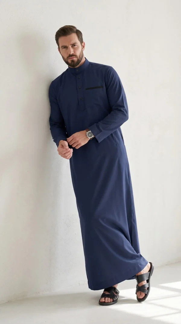 Saudi Arabian Thobes : Navy Blue