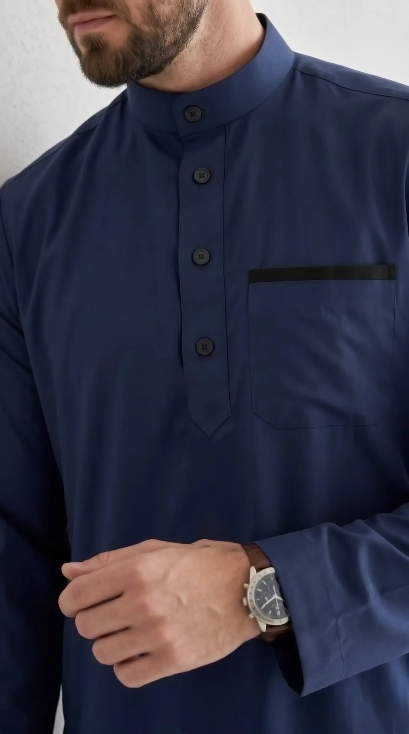 Saudi Arabian Thobes : Navy Blue - Image 4
