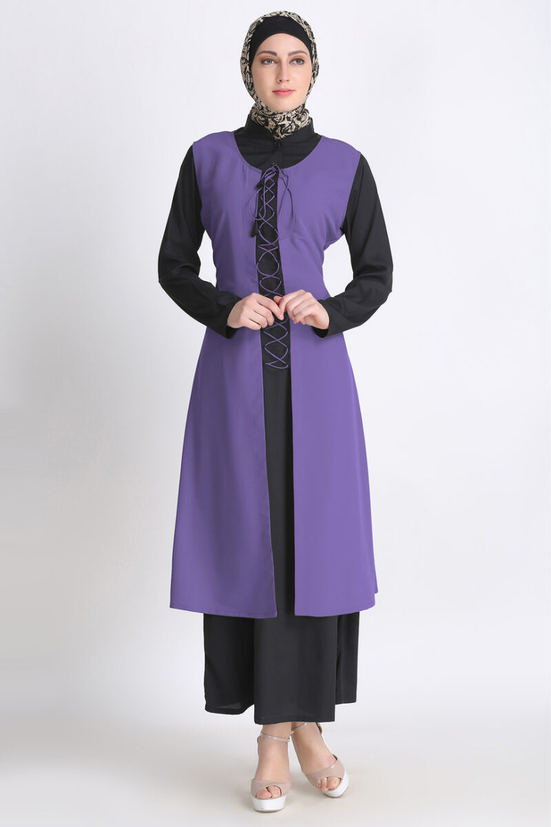 Outerwear Designer Purple Dori Abaya