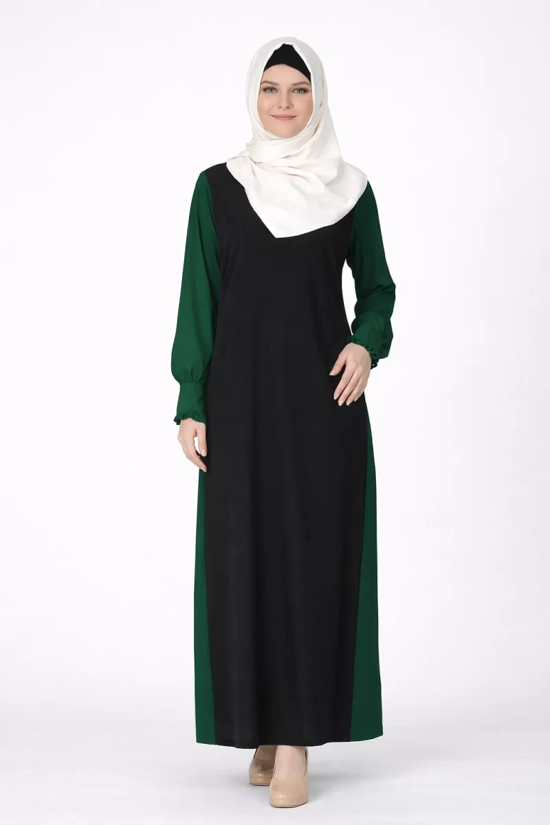Puff Cuff Samira Abaya Black-Green