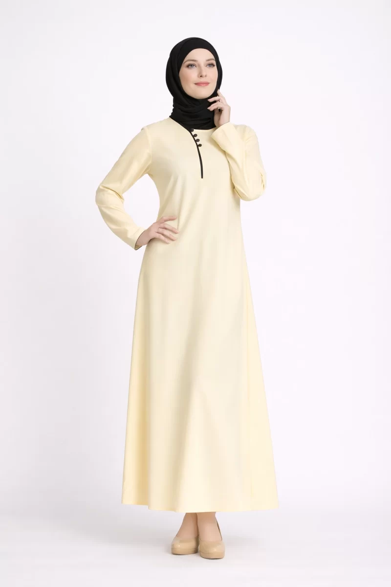 Shoulder Button Abaya Sunlight