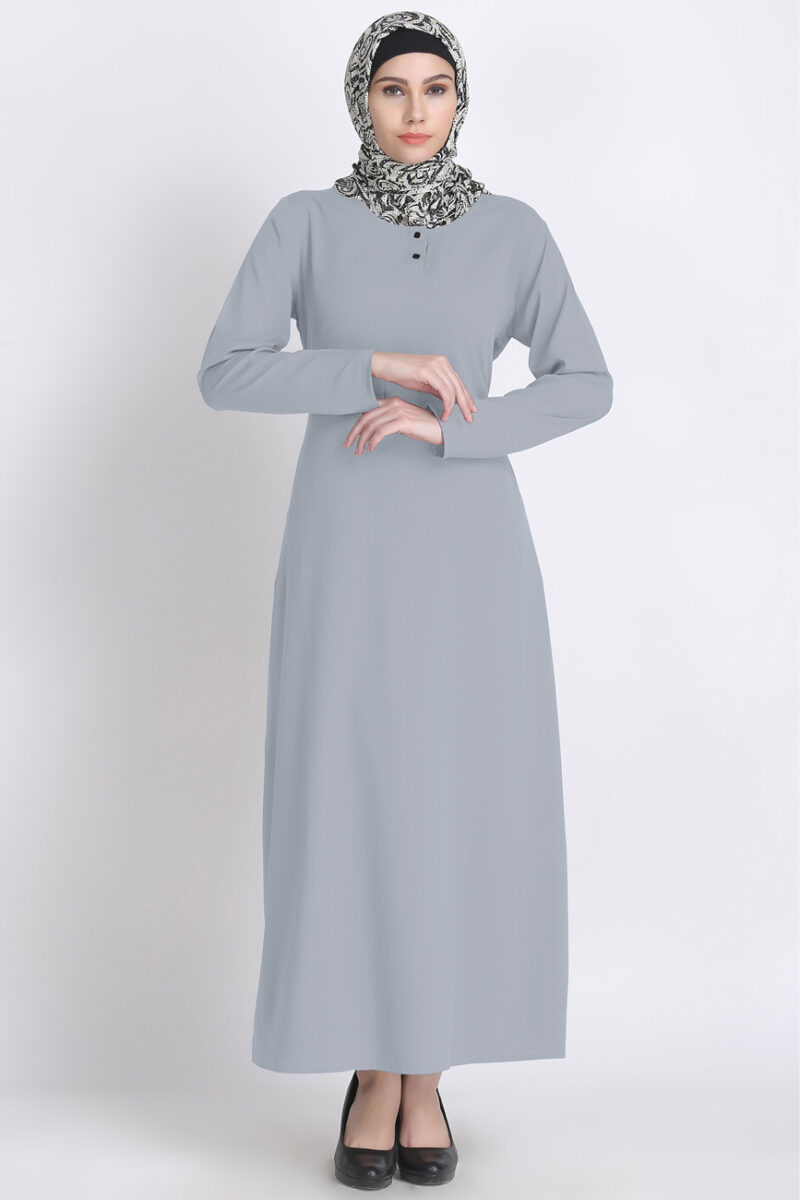 Stunning-Elegant-Cotton-Light-Sky-Blue-Abaya