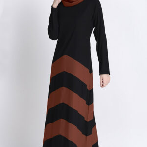 chevron-stripe-color-block-chocolate-abaya