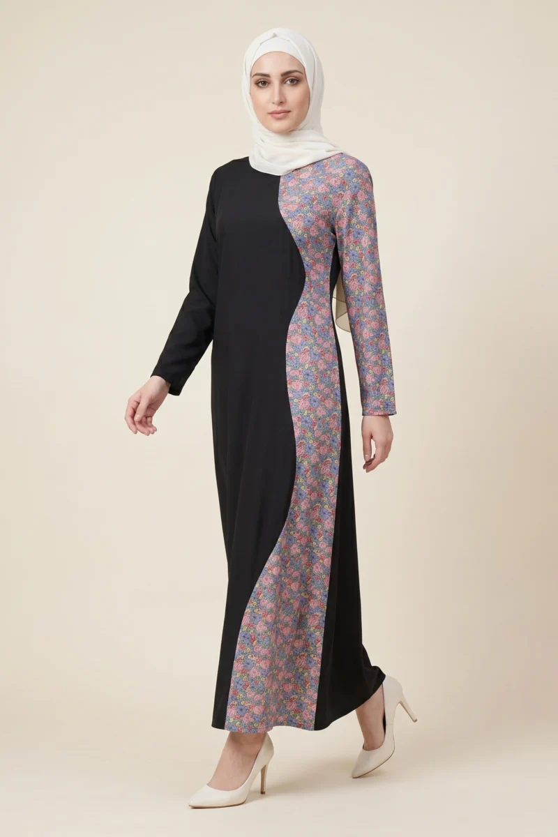 Summer Splash Duo Print Abaya Dress