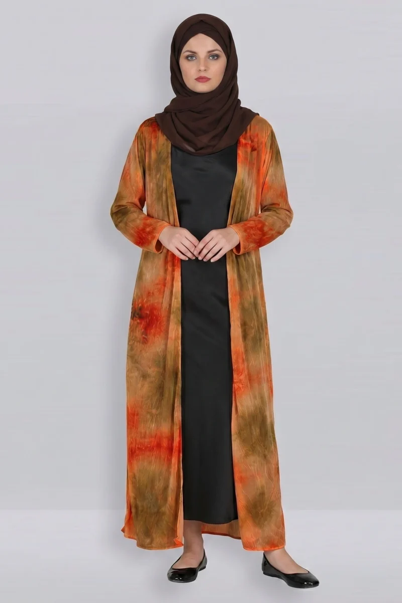 Sun Burst Tie Dye Shrug Orange