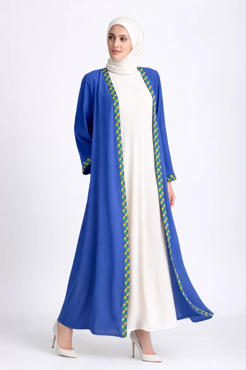 Tahera Lace Dusters Blue