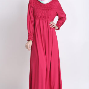 bubble-knit-pink-stylish-eid-ramadan-abaya-dress